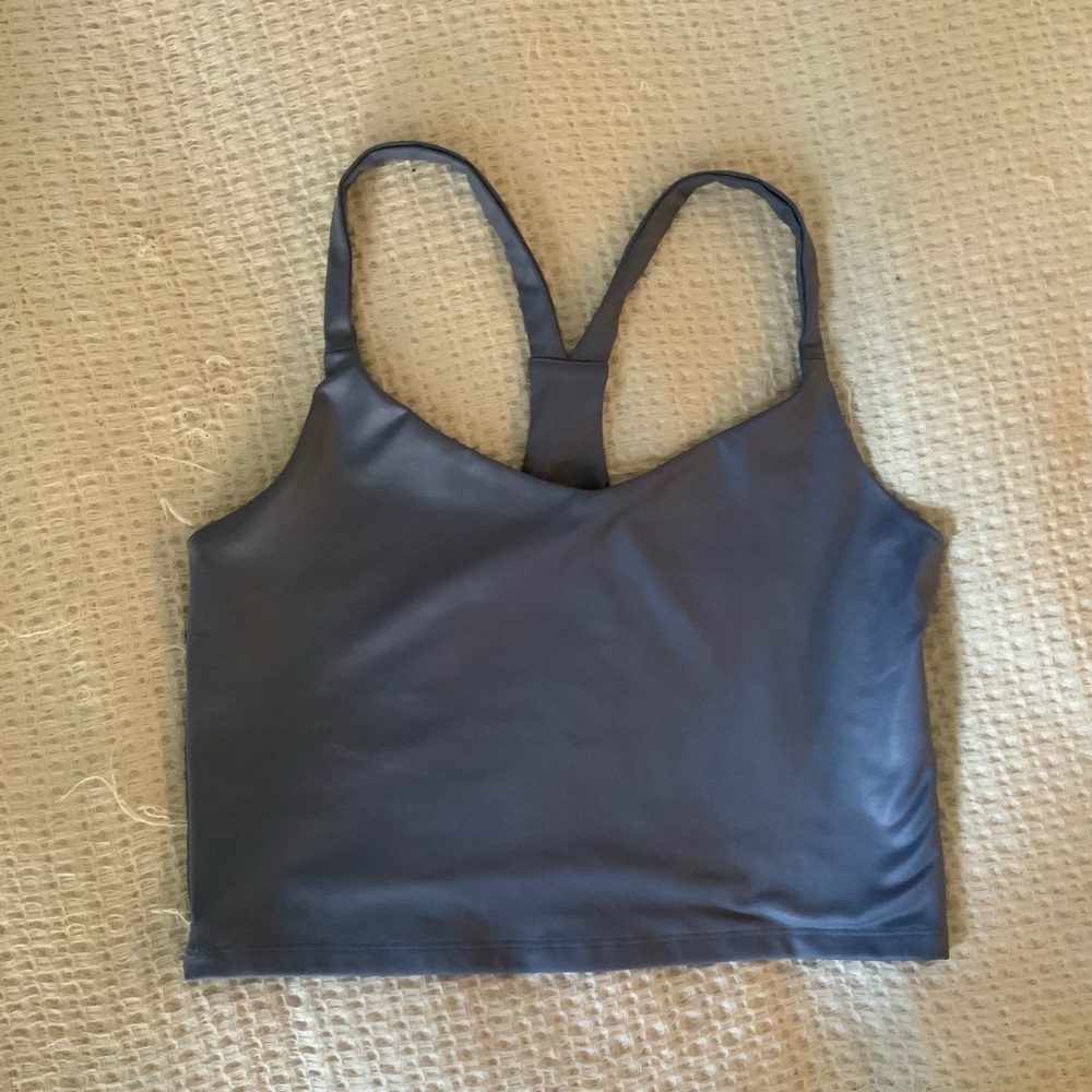 Abercrombie & Fitch YPB Sculpt Grey Racerback Yoga Pilates Tank Top Sports Bra